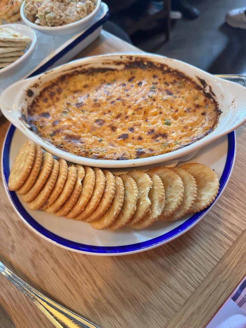 Baked Pimento Cheese with Crackers