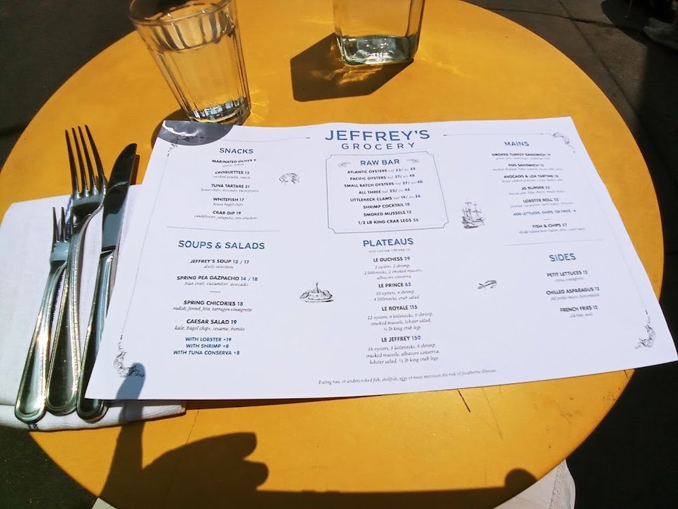 Sections for sides, snacks, and house sauces